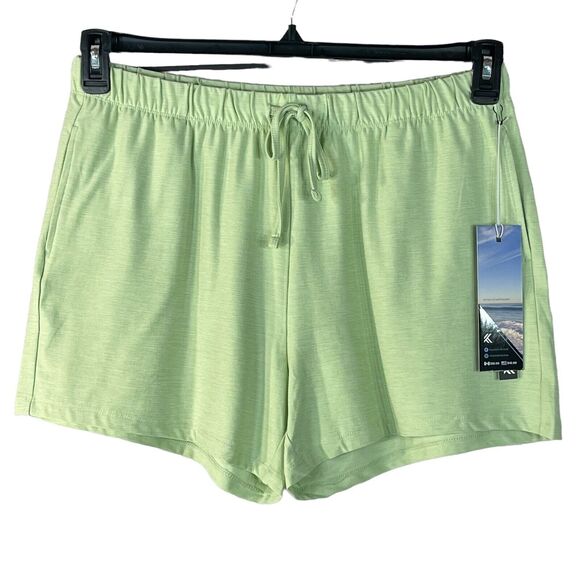 Kyodan Medium Moss Jersey Shorts Ultra Soft Drawstring Waist Pockets Light Green - Picture 1 of 5